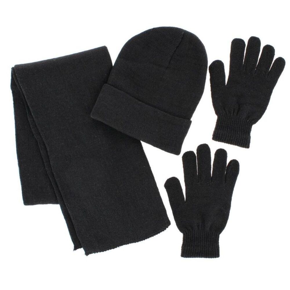 CTM Adult One Size Winter Beanie Hat Gloves and Scarf Set by Wootie